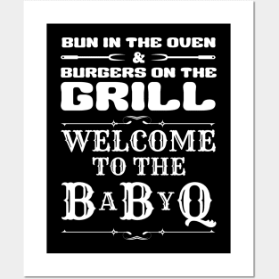 Bun in the oven burgers on the grill Posters and Art